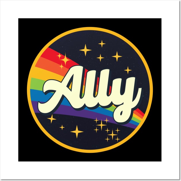 Ally // Rainbow In Space Vintage Style Wall Art by LMW Art